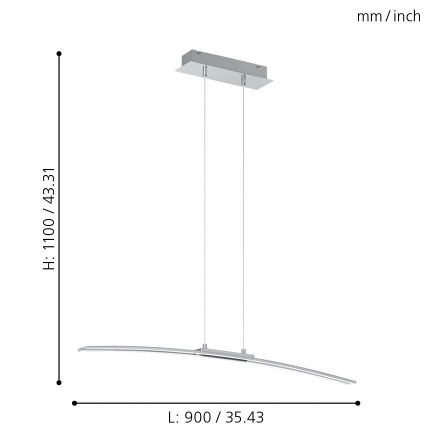 Eglo - Світлодіодна люстра LED/30W/230V