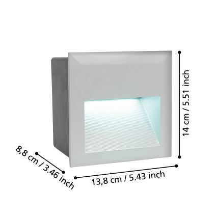 Eglo - Светодиодный уличный навигационный светильник 1xLED/3,7W/230V IP65