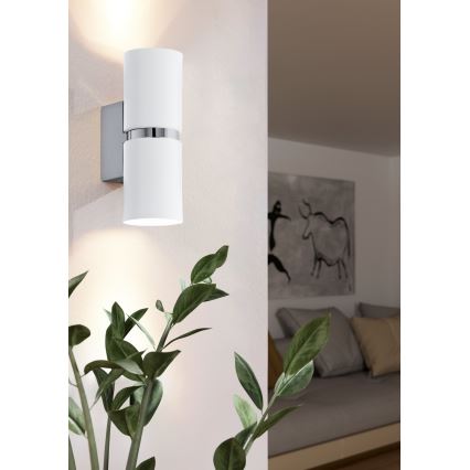 Eglo - Світлодіодний настінний світильник 2xGU10-LED/4W/230V