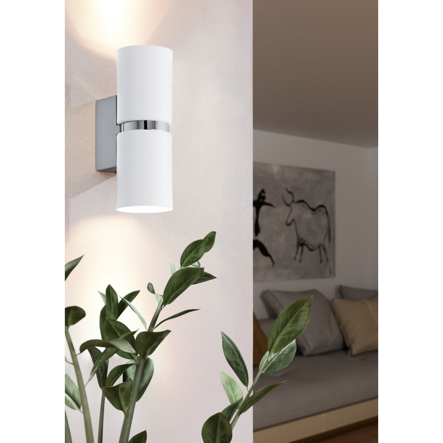 Eglo - Світлодіодний настінний світильник 2xGU10-LED/4W/230V