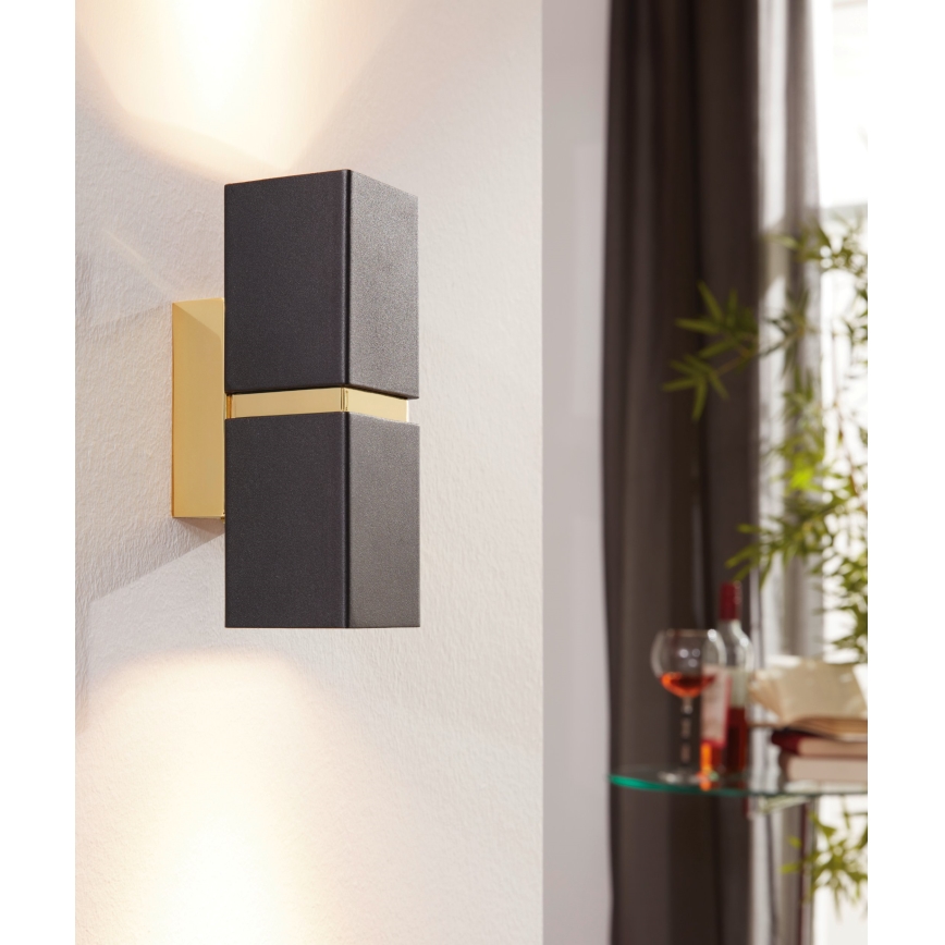 Eglo - Светодиодный настенный светильник 2xGU10-LED/4W/230V