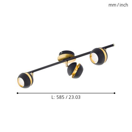 Eglo - Світлодіодний прожектор 3xGU10-LED/4W/230V