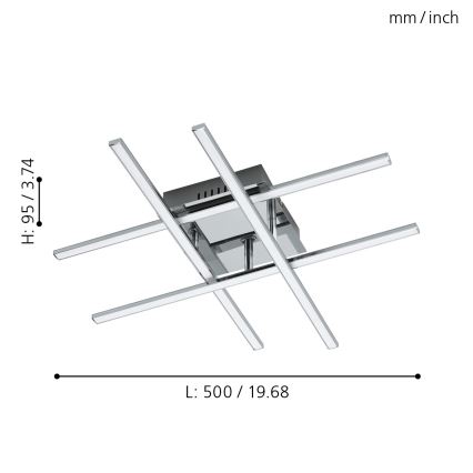 Eglo - Светодиодный потолочный светильник LED/24W/230V