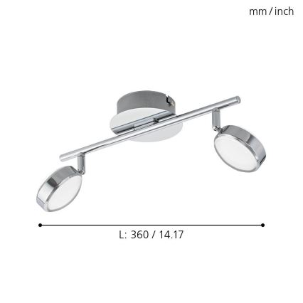 Eglo 95629 - Світлодіодний прожектор SALTO 2xLED/5,4W/230V