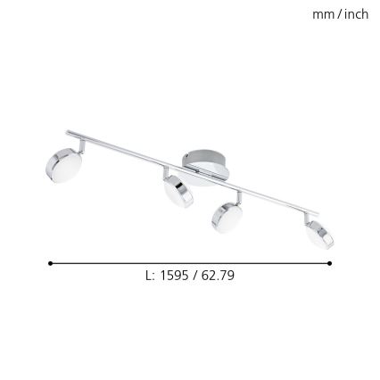 Eglo - Світлодіодний прожектор 4xLED/5,4W/230V