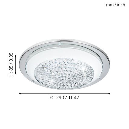 Eglo - Світлодіодний кришталевий стельовий світильник LED/8,2W/230V