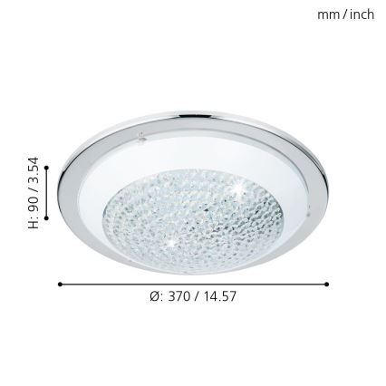 Eglo - Світлодіодний кришталевий стельовий світильник LED/16W/230V