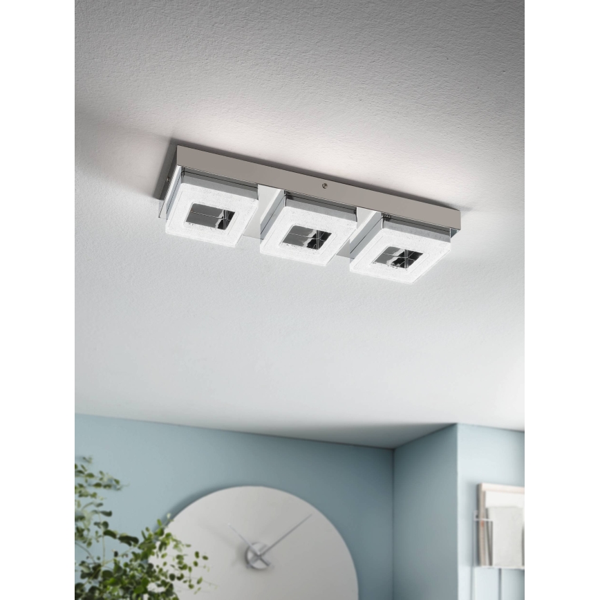 Eglo - Світлодіодний кришталевий стельовий світильник 3xLED/4W/230V