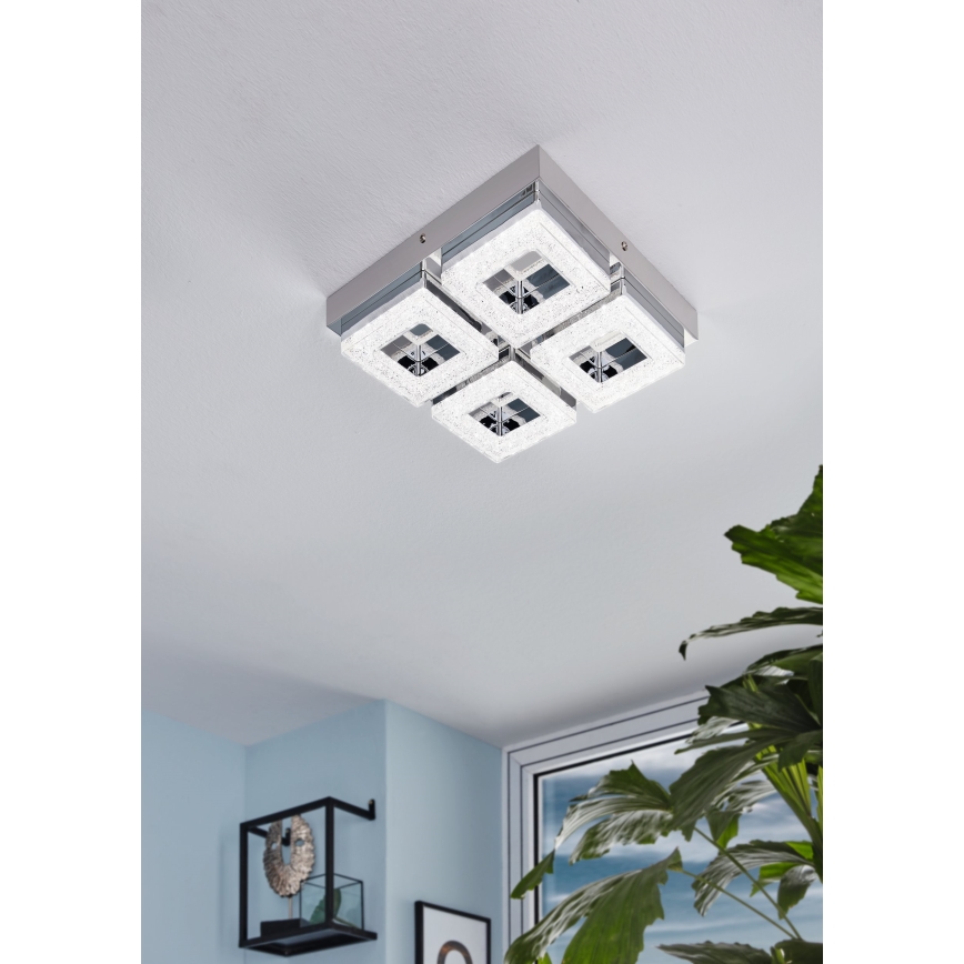 Eglo - Світлодіодний кришталевий стельовий світильник 4xLED/4W/230V