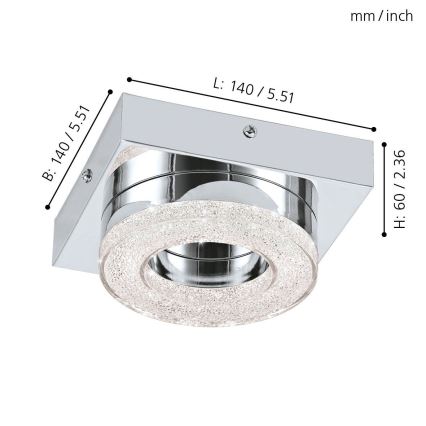 Eglo - Світлодіодний стельовий світильник LED/4W/230V