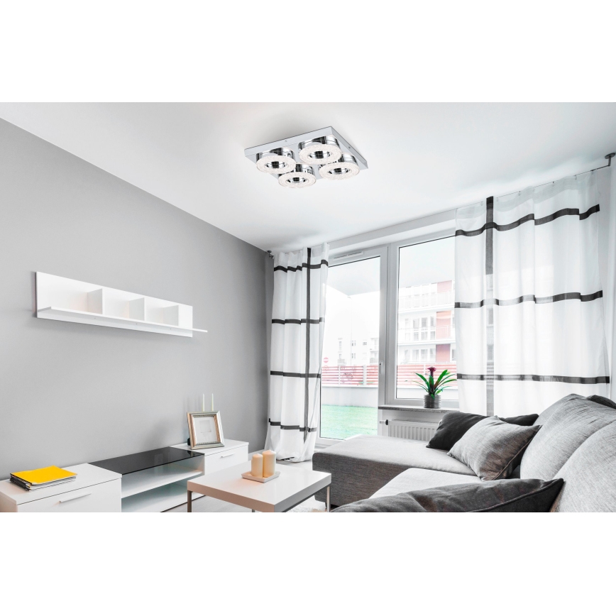 Eglo - Светодиодный хрустальный потолочный светильник 4xLED/4W/230V
