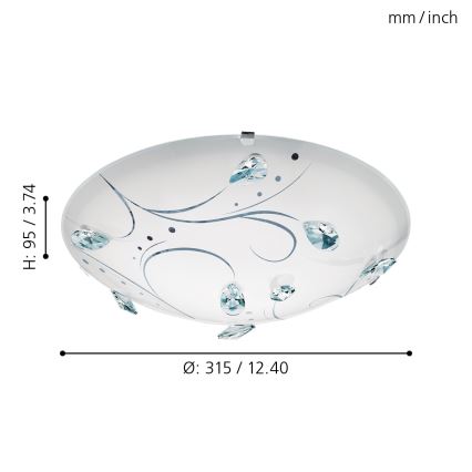 Eglo - Светодиодный потолочный светильник LED/16W/230V