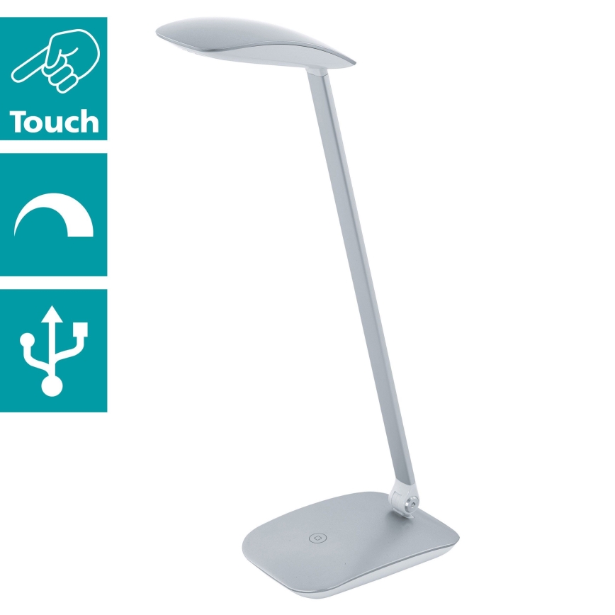 Eglo - Світлодіодна настільна лампа з регульованою яскравістю 1xLED/4,5W/USB