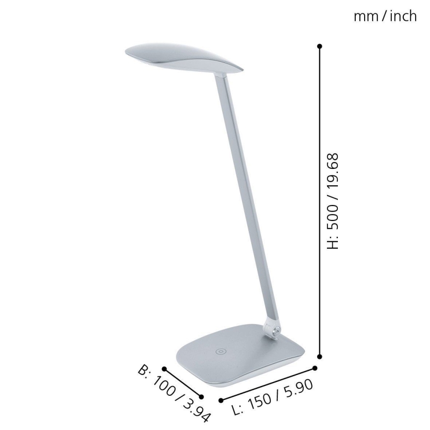 Eglo - Світлодіодна настільна лампа з регульованою яскравістю 1xLED/4,5W/USB