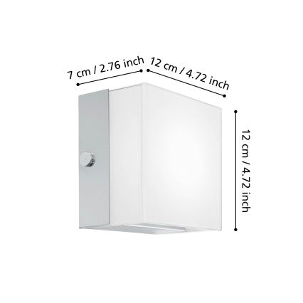 Eglo 95747 - LED настінний світильник ALEA 2 LED/3,7W/230V