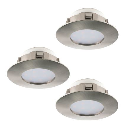 Eglo - Набір 3x LED вбудованих світильників PINEDA LED/6W/230V