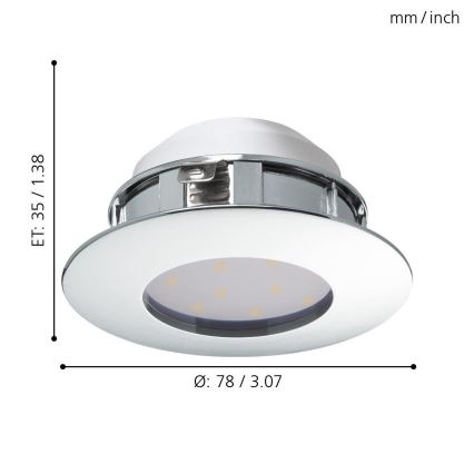 Eglo - Светодиодный подвесной потолочный светильник 1xLED/4,9W/230V