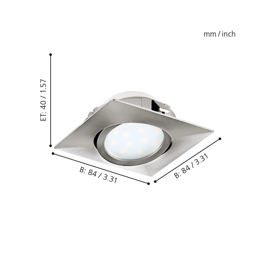 Eglo - НАБІР 3x Світлодіодний підвісний стельовий світильник PINEDA 1xLED/4,9W/230V