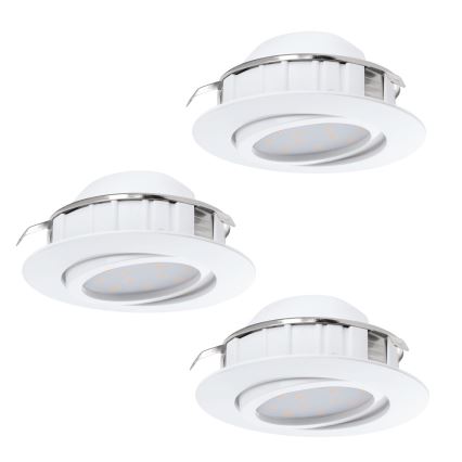Eglo - НАБІР 3x Світлодіодний вбудований світильник PINEDA 1xLED/4,9W/230V
