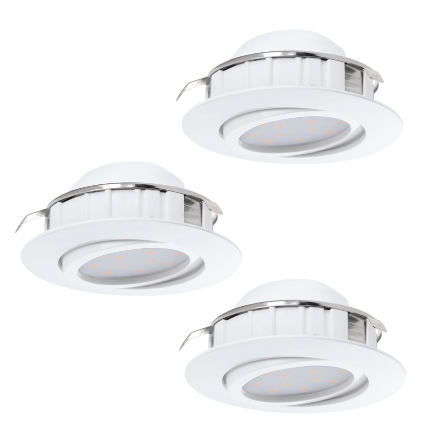 Eglo - НАБІР 3x Світлодіодний вбудований світильник PINEDA 1xLED/4,9W/230V