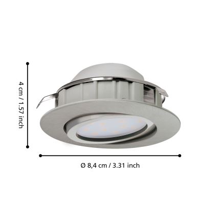 Eglo - НАБІР 3x Світлодіодний підвісний стельовий світильник PINEDA 1xLED/4,9W/230V