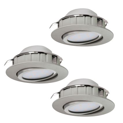 Eglo - НАБІР 3x вбудований точковий світильник PINEDA LED/4,9W/230V