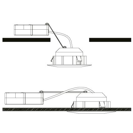 Eglo - Комплект з 3 затемнюваних вбудованих світильників PINEDA LED/5,5W/230V