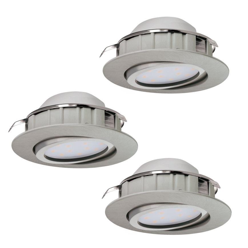 Eglo - Набір із 3 світлодіодних вбудованих світильників PINEDA LED/6W/230V