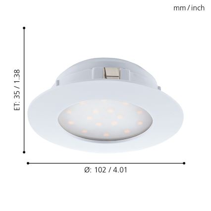 Eglo - LED вбудований світильник LED/11W/230V