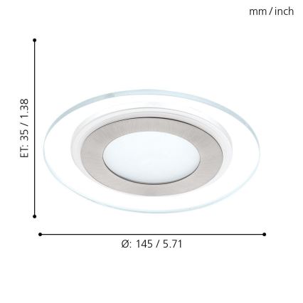 Eglo - Светодиодный подвесной потолочный светильник 1xLED/11W/230V