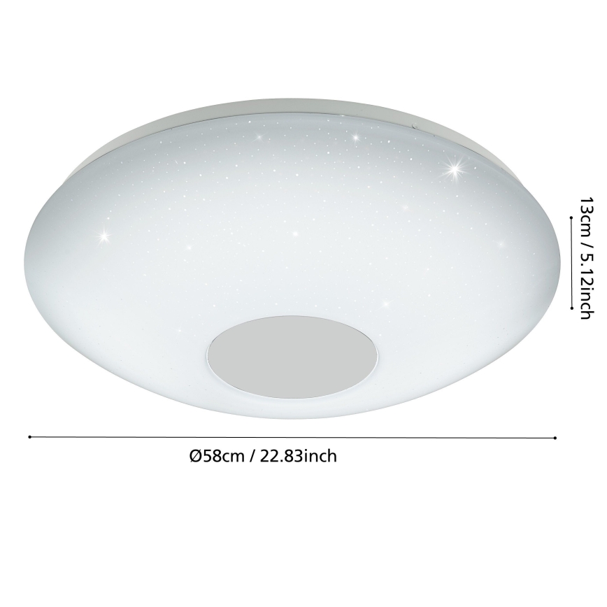 Eglo - Стельовий LED світильник з регулюванням яскравості LED/30W/230V + пульт дистанційного керування