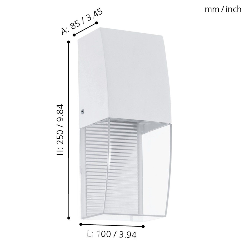 Eglo 95991 - Вуличний світлодіодний настінний світильник SERVOI LED/3,7W IP44