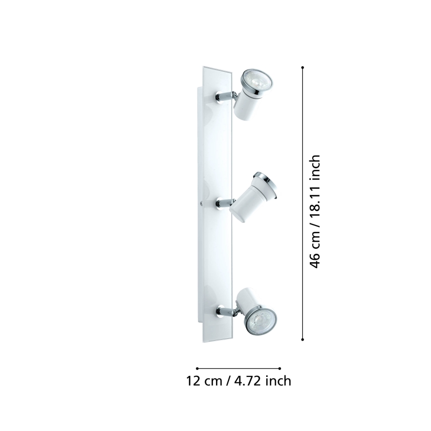 Eglo - Светодиодный точечный светильник для ванной комнаты 3xGU10-LED/3,3W/230V
