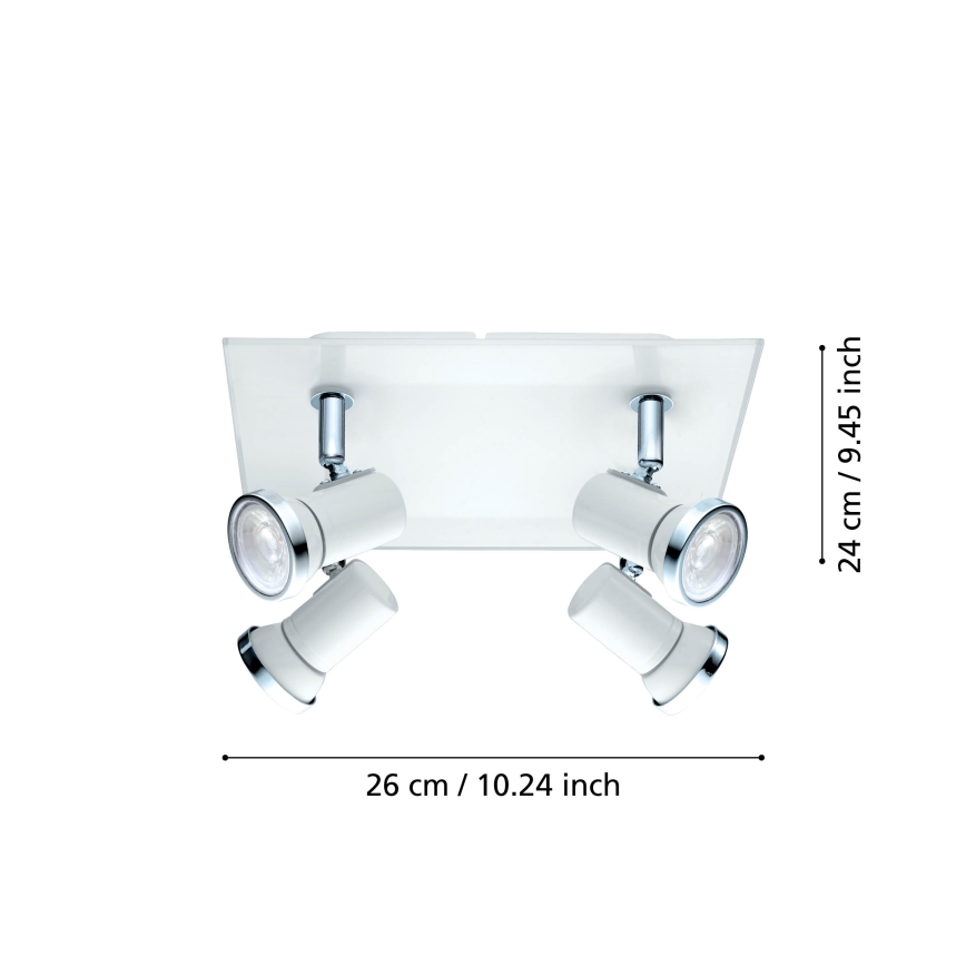 Eglo - Светодиодный светильник для ванной комнаты 4xGU10-LED/3,3W/230V IP44