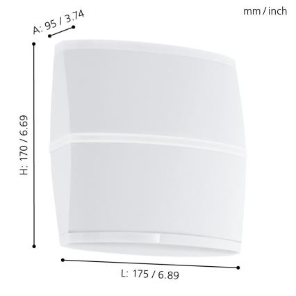 Eglo - Уличный светодиодный настенный светильник 2xLED/6W IP44