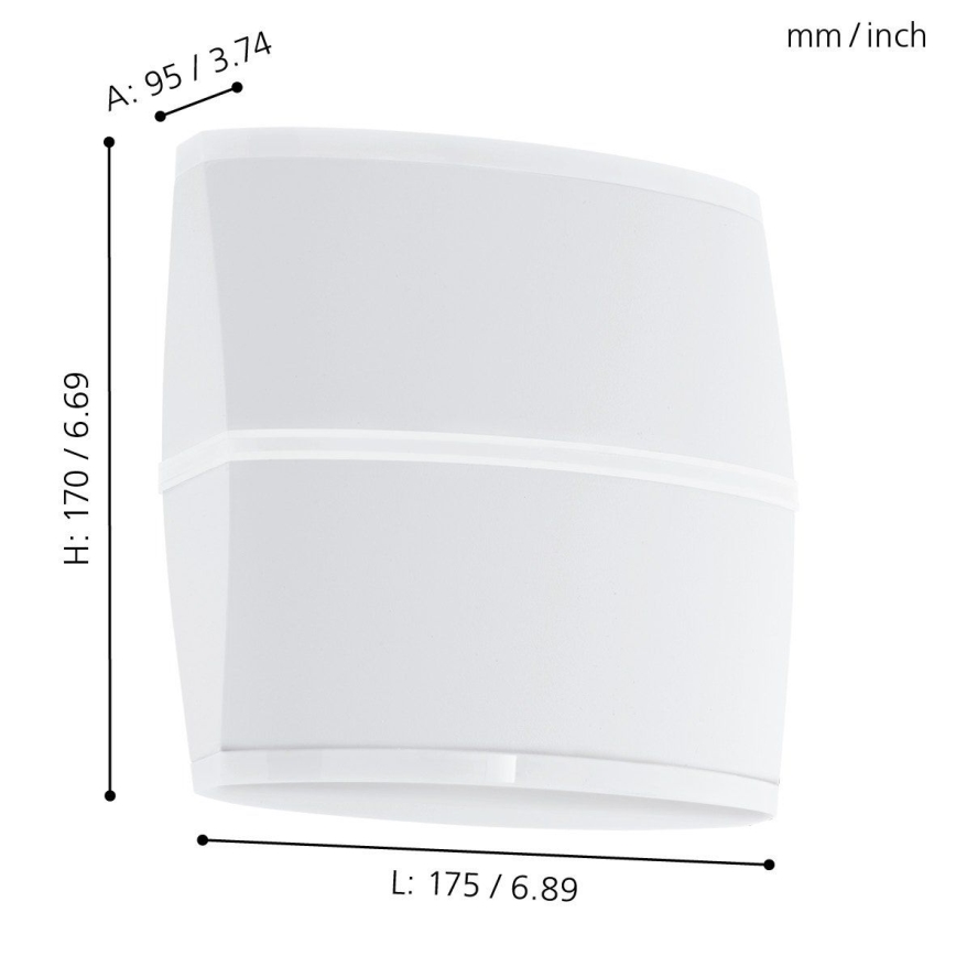 Eglo - Вуличний світлодіодний настінний світильник 2xLED/6W IP44