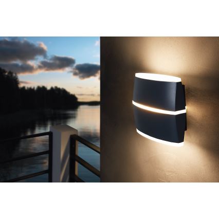 Eglo - Уличный светодиодный настенный светильник 2xLED/6W IP44