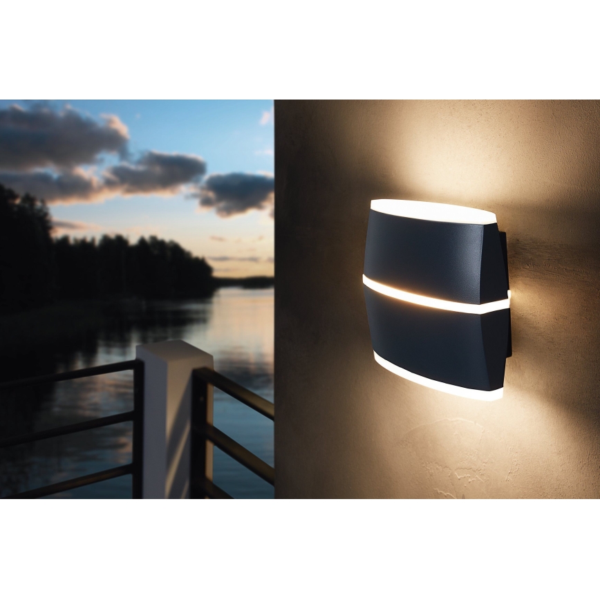 Eglo - Вуличний світлодіодний настінний світильник 2xLED/6W IP44