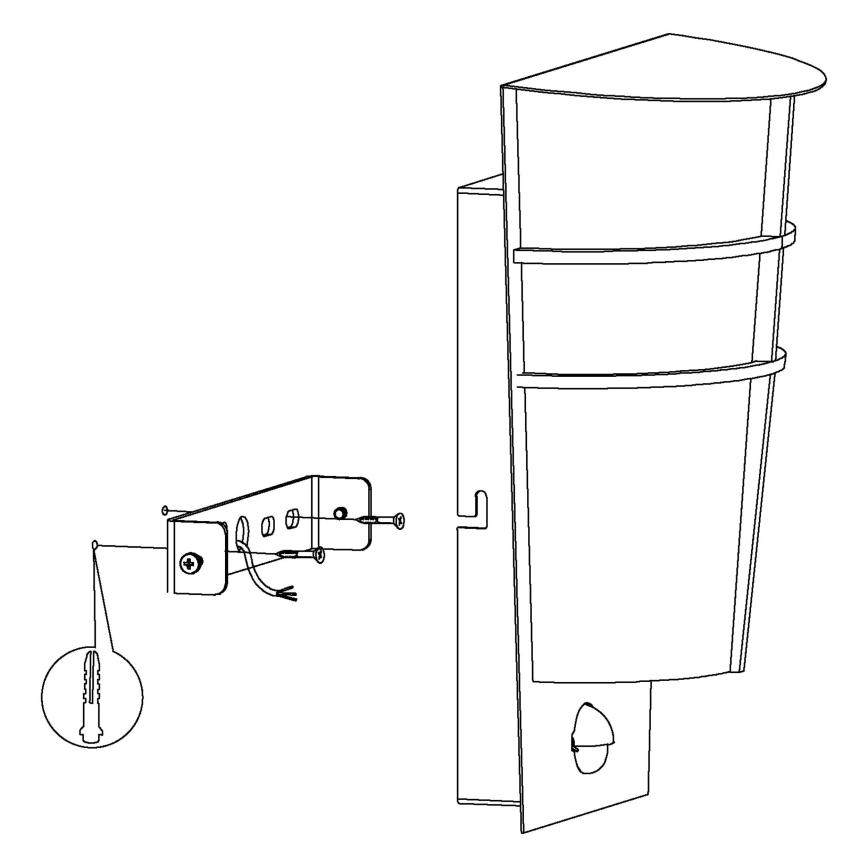 Eglo - Вуличний світлодіодний настінний світильник з датчиком 2xLED/2,5W