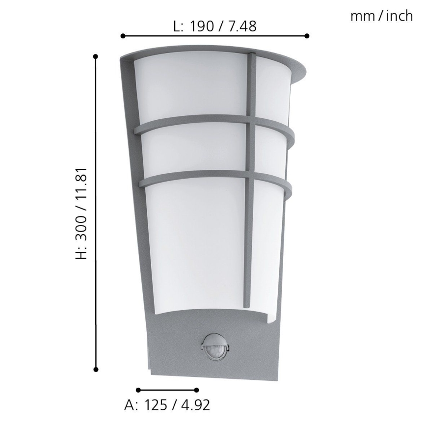 Eglo - Вуличний світлодіодний настінний світильник з датчиком 2xLED/2,5W