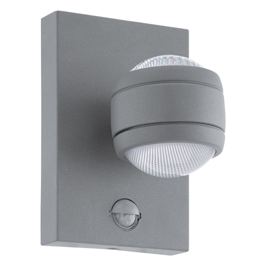 Eglo - Уличный светодиодный настенный светильник с датчиком 2xLED/3,7W IP44