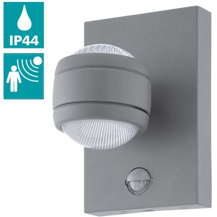 Eglo - Вуличний світлодіодний настінний світильник з датчиком 2xLED/3,7W IP44