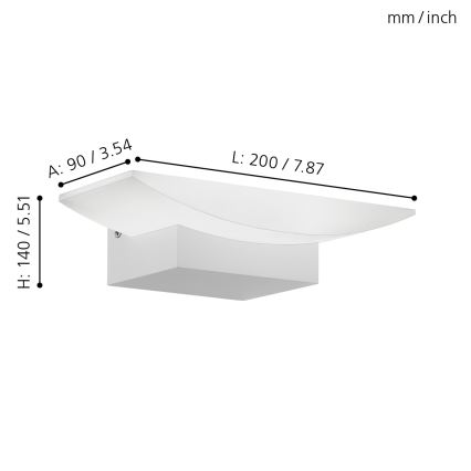 Eglo - Світлодіодний настінний світильник 1xLED/5,6W/230V