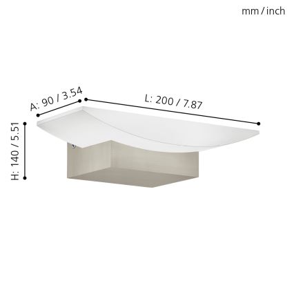 Eglo - Светодиодный настенный светильник 1xLED/5,6W/230V