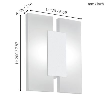 Eglo - Світлодіодний настінний світильник 2xLED/4,5W/230V