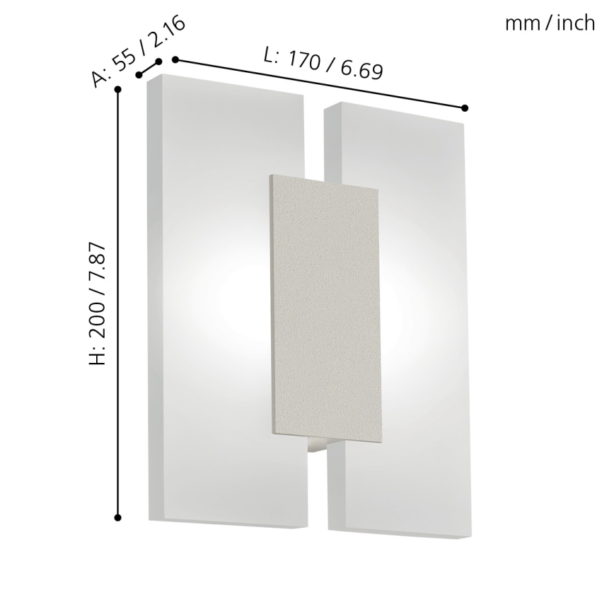 Eglo - Світлодіодний настінний світильник 2xLED/4,5W/230V