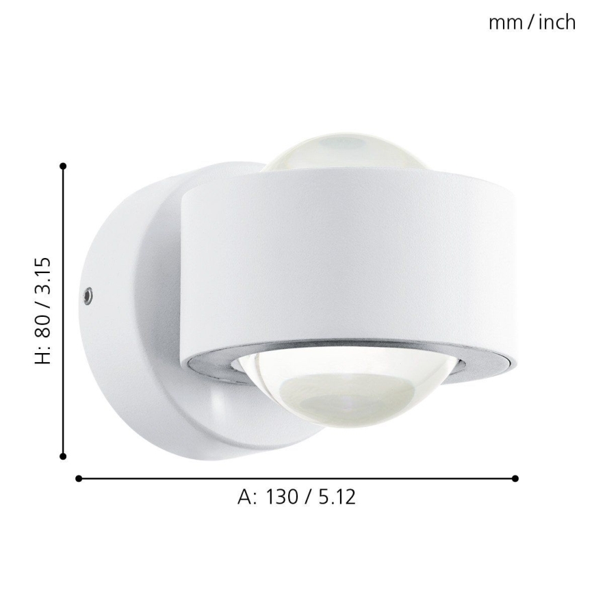 Eglo - Светодиодный настенный светильник 2xLED/2,5W/230V
