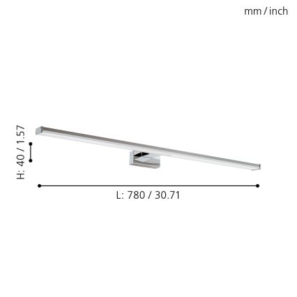 Eglo - Світлодіодний світильник для ванної кімнати LED/14W/230V 4000K 78 см IP44