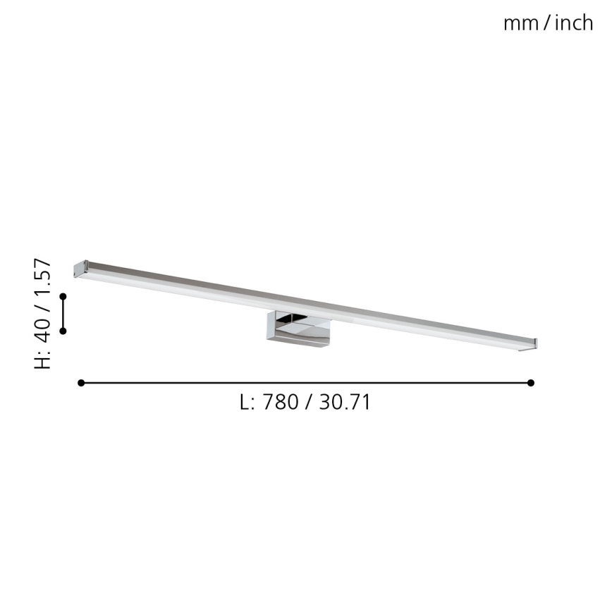 Eglo - Світлодіодний світильник для ванної кімнати LED/14W/230V 4000K 78 см IP44