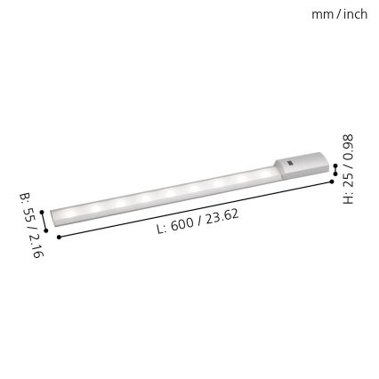 Eglo - Светодиодная сенсорная лампа для подсветки столешницы LED/8,1W/230V